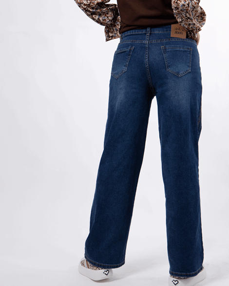 MLN JEANS WIDE LEG JEANS 3 Womens Clothing & Fashion