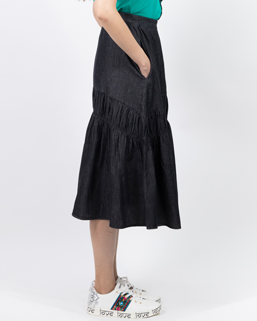 Mossimo Supply Co. | Skirts | Mossimo Tiered Denim Skirt Size 6 Zipper |  Poshmark