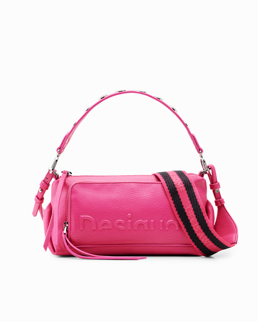 Mini half-logo crossbody bag