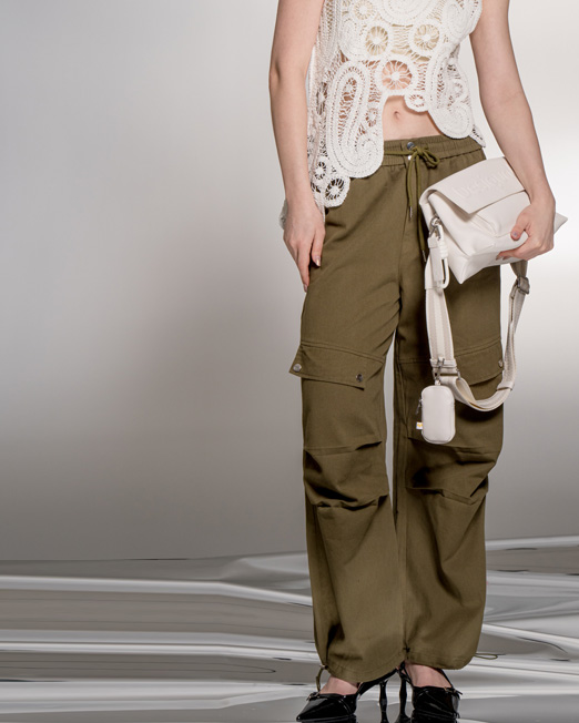 PASSION 1 BY MELANI ELASTRICATED WAIST CARGO PANTS 1 Womens Clothing & Fashion   Online & Offline