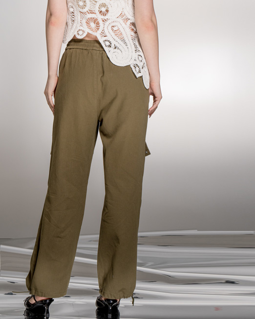 PASSION 1 BY MELANI ELASTRICATED WAIST CARGO PANTS 3 Womens Clothing & Fashion   Online & Offline