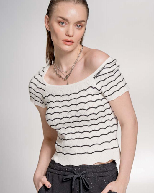 PASSION 1 BY MELANI POINTELLE KNITTED TOP 3 Womens Clothing & Fashion   Online & Offline
