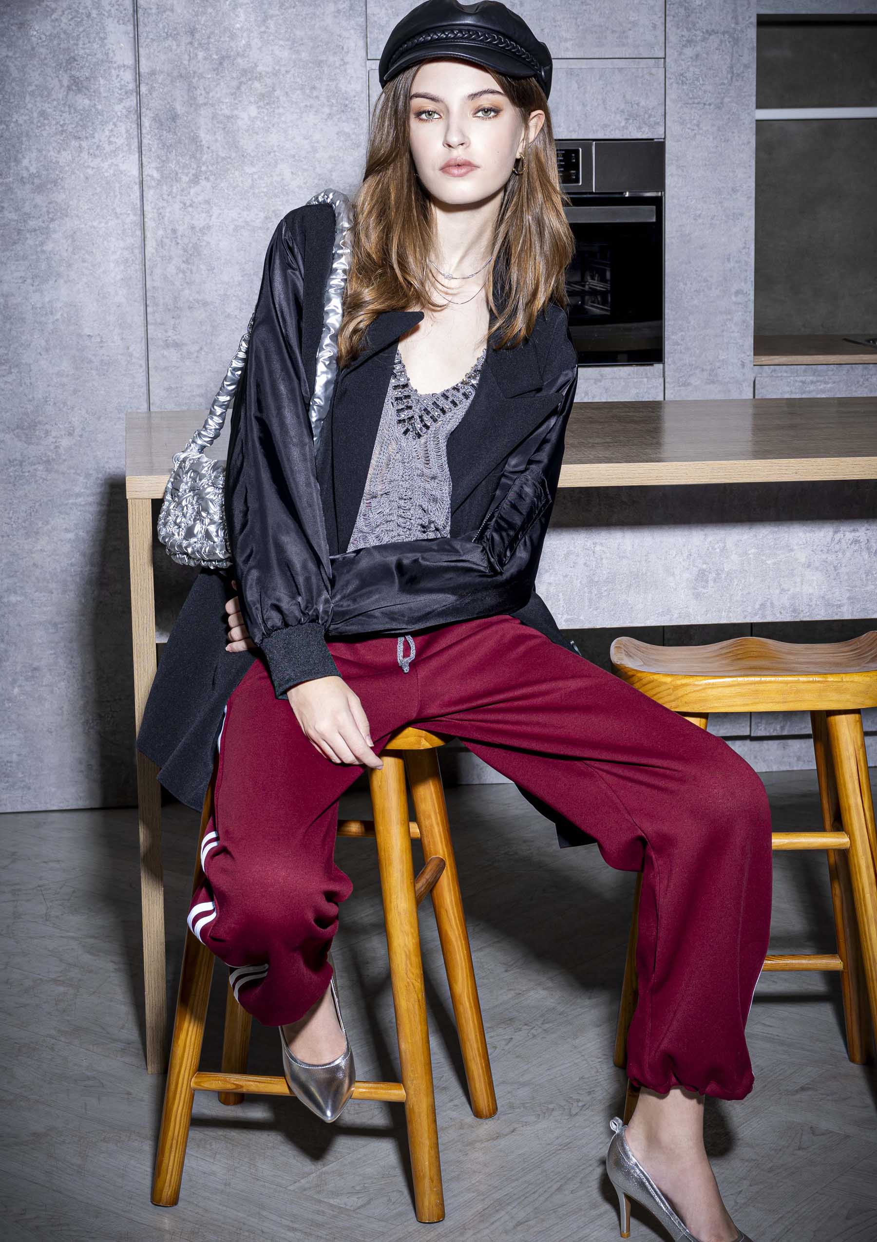 FW2024 RED JOGGING PANTS Womens Clothing & Fashion   Online & Offline