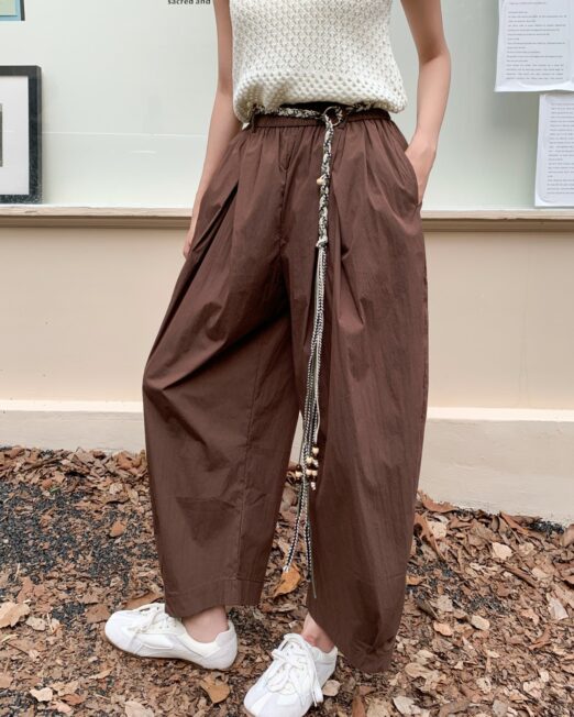 MELANI BALLOON PANTS IN BROWN