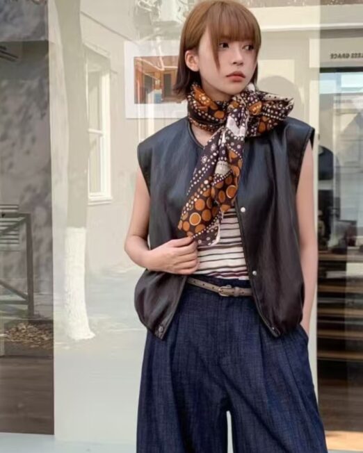 MELANI DOTS PRINT SCARF