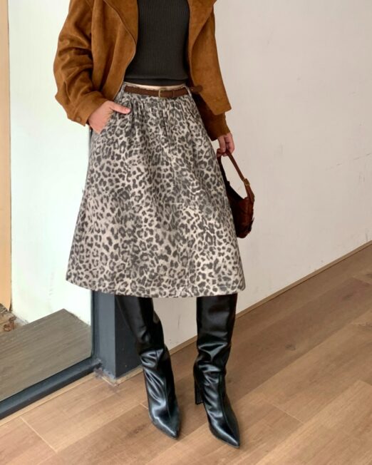 MELANI LEOPARD PATTEERN SKIRT