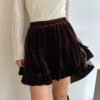MELANI VELVET MINI SKIRT