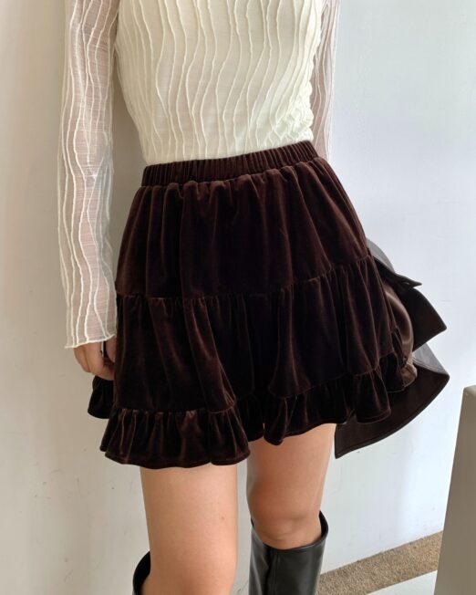 MELANI VELVET MINI SKIRT