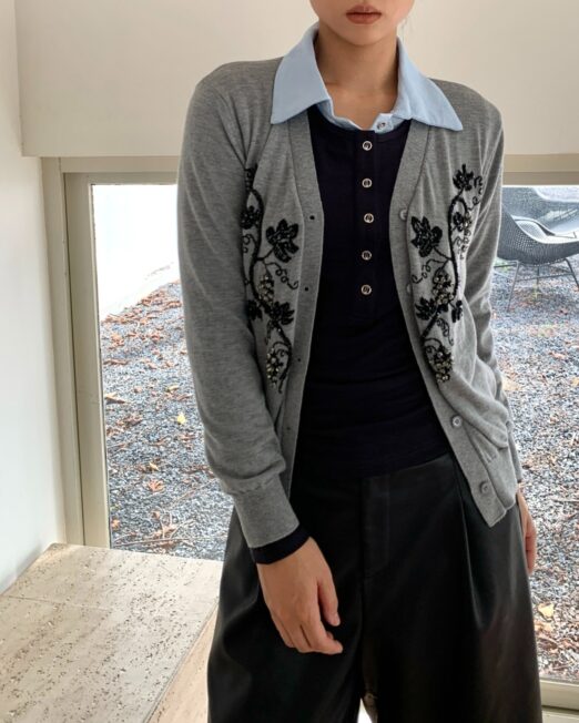 MELANI EMBROIDERED CARDIGAN