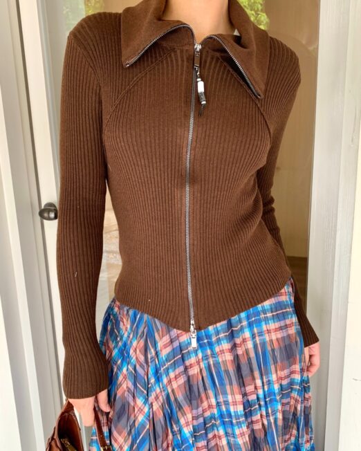 MELANI ZIP-UP KNIT JACKET