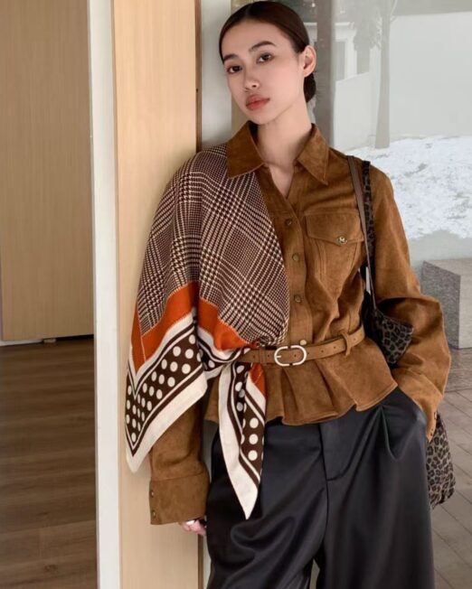 MELANI FAUX SUEDE SHIRT