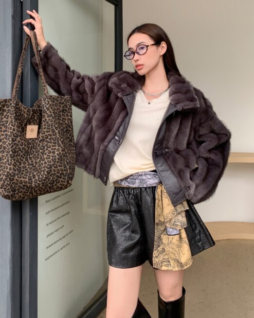 MELANI FAUX FUR LONG SLEEVES JACKET