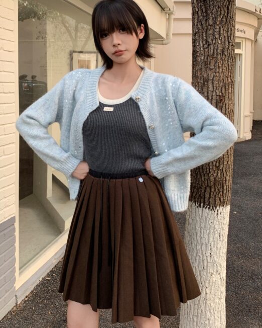 MELANI SEQUINED KNIT CARDIGAN